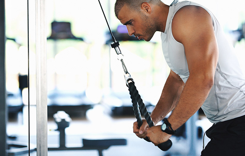 Triceps extension exercise.